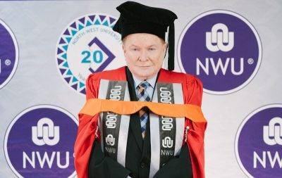 Prof Raymond Parsons awarded an honorary doctorate by the NWU